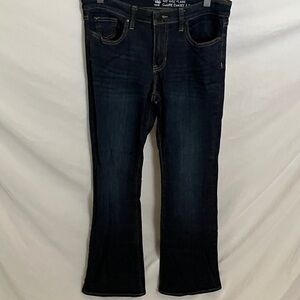 GAP: Mid Rise Flare Deep Blue Boot Cut Jeans- 6